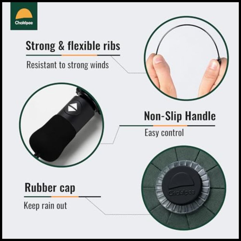 Compact Windproof Automatic Umbrella Inverted Fol… - image 4